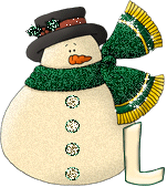 Snowman with L letter