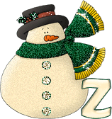 Snowman with Z letter