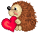 hedgehog with heart