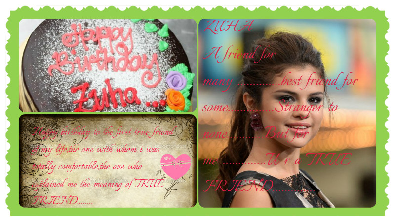Happy birthday to friend