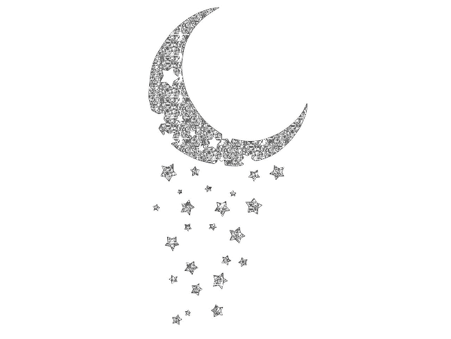 moon and stars