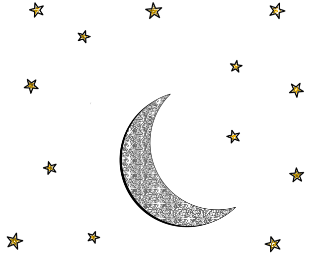 moon and stars
