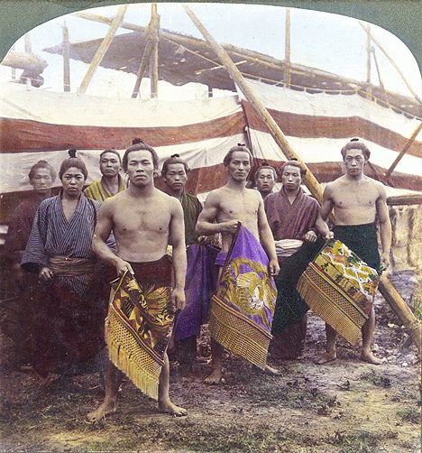 1800s Vintage Sumo Wrestlers