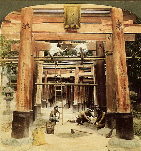 Torii Gates at Inari Shrine, Kyoto, Japan