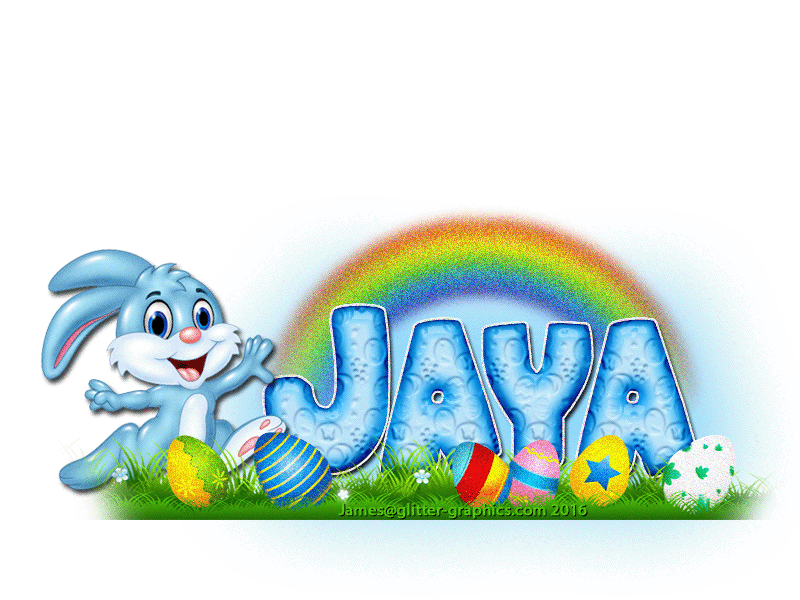 Blue Easter Bunny: Jaya