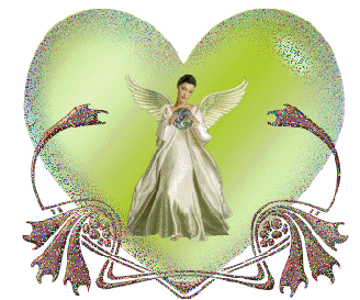 angel in the green heart