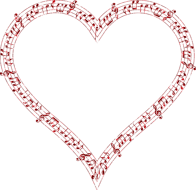 heart of musical notes