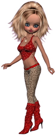 glitter doll