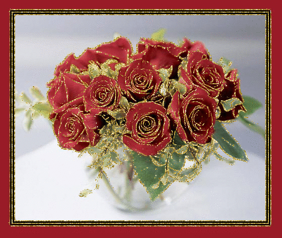 glitter red rosas