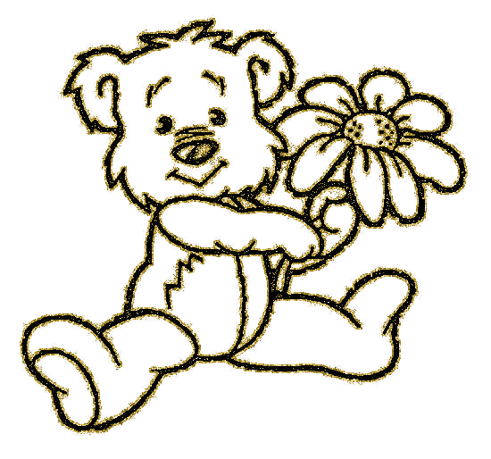 teddy bear with bouquet