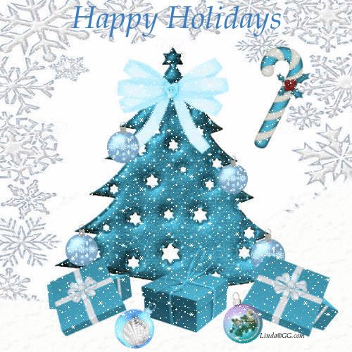 Happy Holidays (blue)
