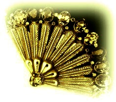 Sparkly Antique Brass Fan
