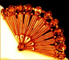 Sparkly Fiery Orange Fan