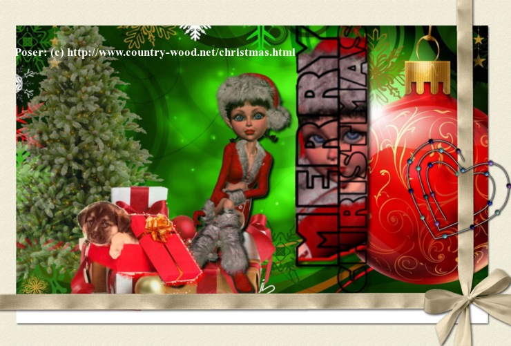 green and red christmas theme