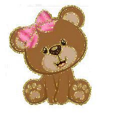 glitter teddy bear