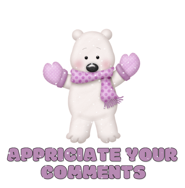 SNOWING ON  A WINTER BEAR SAYING.. APPRICIATE YOUR COMMENTS