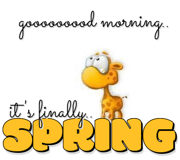 Good morning.. its finally spring