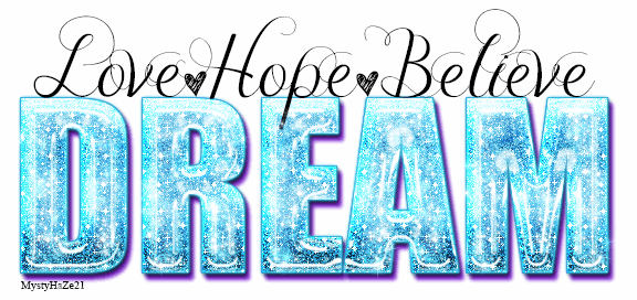 word art-Dream, love, hope,believe