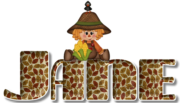 Autumn Name with scarecrow - Jane