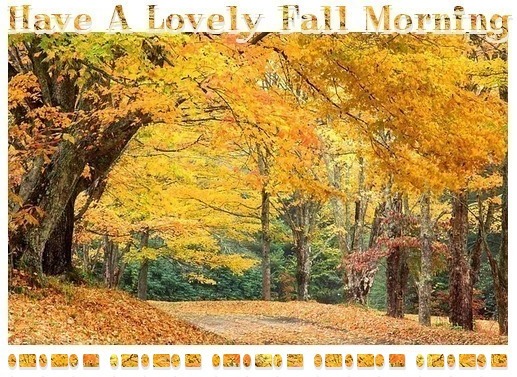 Have A Lovely Fall Morning