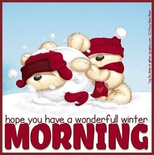 hope you have a wonderfull winter morning