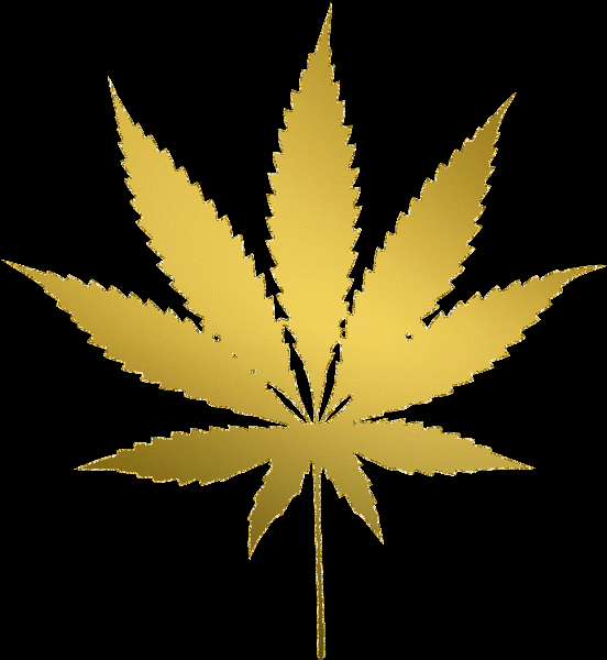 weed leaf gold