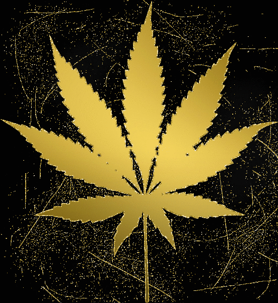weed leaf gold
