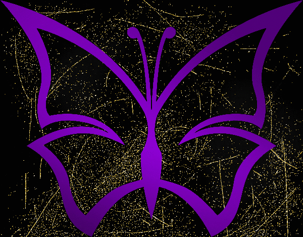 butterfly purple gold
