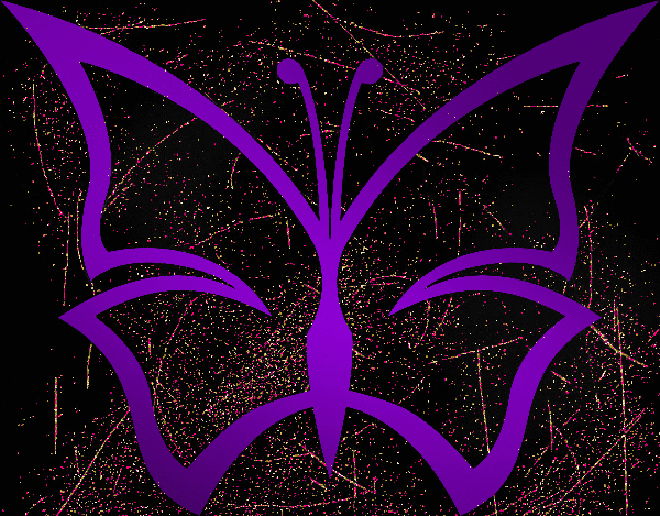 butterfly purple goldpurple