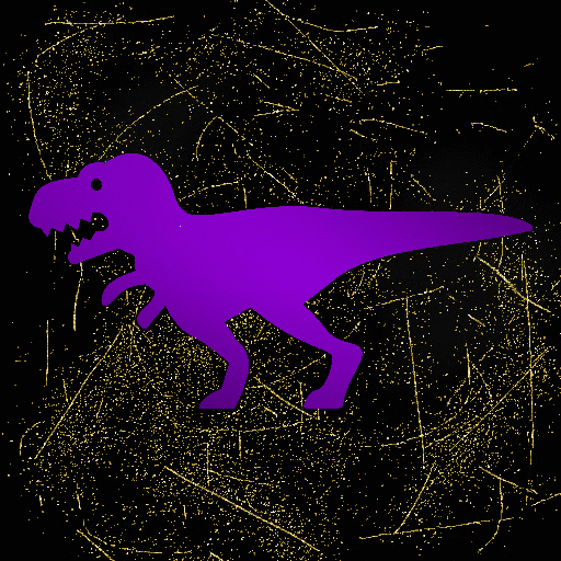 Dino purple gold