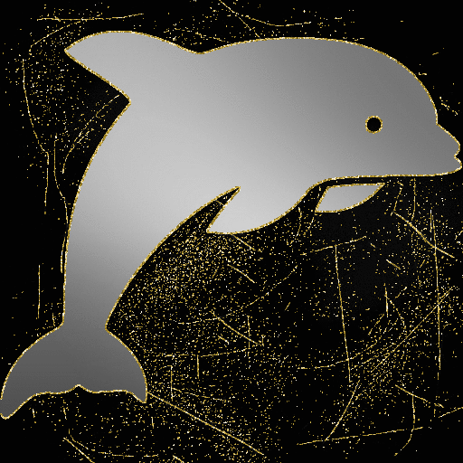 Dolphin silver gold