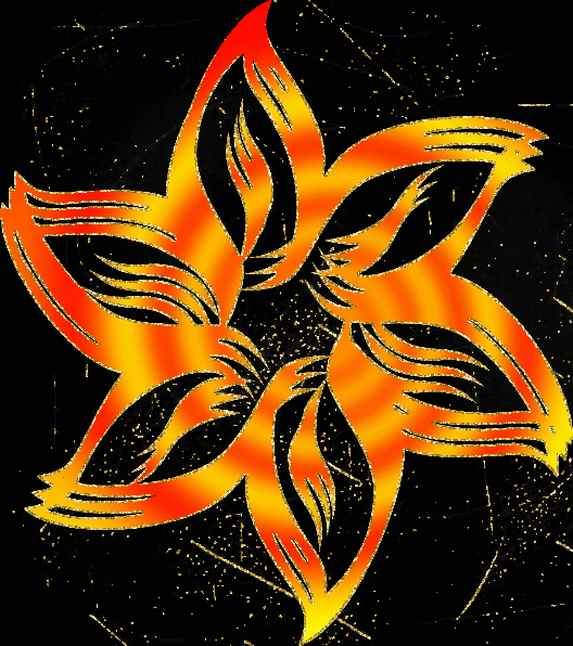 flower sunset swirl gold