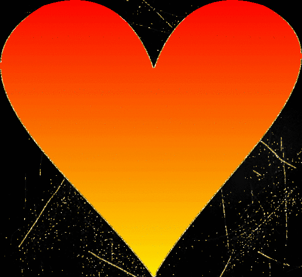 heart sunset gold