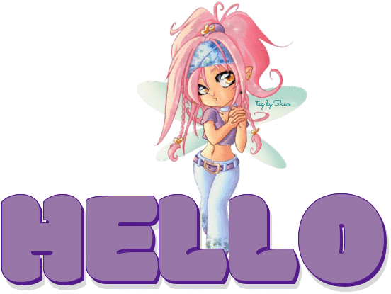 HELLO, FAIRY, CUTE, TEXT, GREETINGS