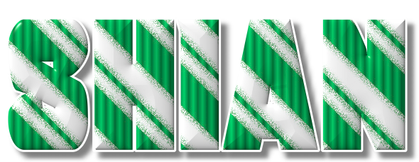 Green and Whte Stripes - Shian