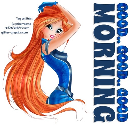 GOOD MORNING, CARTOONS, DRAWINGS, BLOOM
