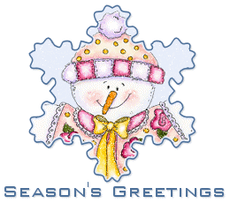 Season's Greetings (Snowman Snowflake)