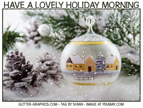 HAVE A LOVELY HOLIDAY MORNING