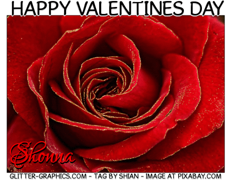 HAPPY VALENTINES DAY.. SHONNA, GLITTER, ROSE, TEXT