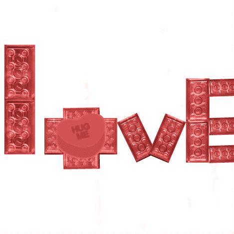 BuildLoveUpLegosRosePink