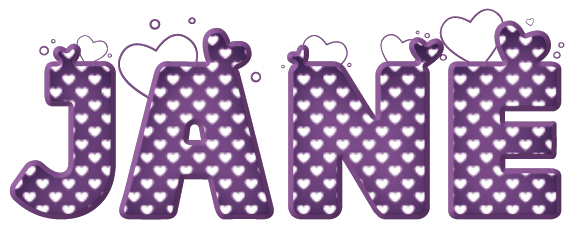 BE MINE HEARTS PURPLE - JANE