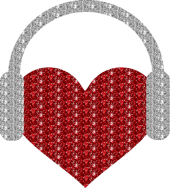 heart with headphones