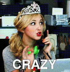 lady wearing crown saying "CRAZY"
