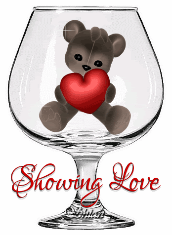 Showing Love, GLITTER, TEDDY BEAR, TEXT