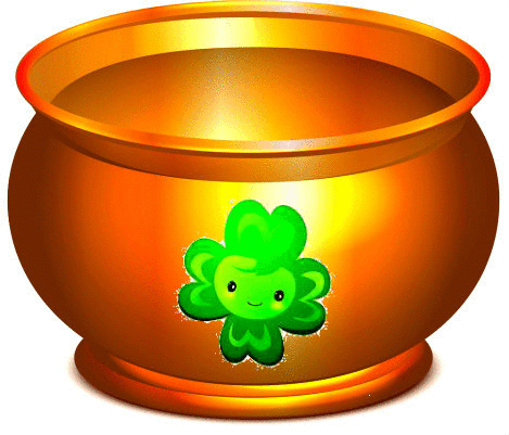 FourLeafCloverPotOfGoldWithCoins