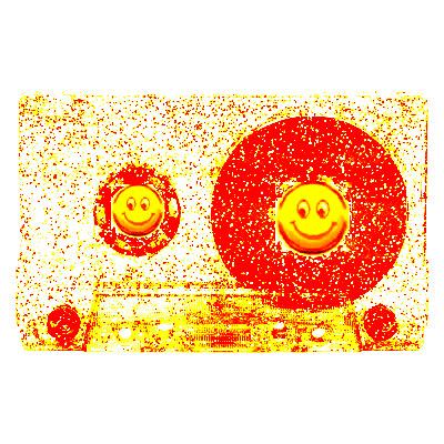 RewindHappinessOrangeSmilingTape