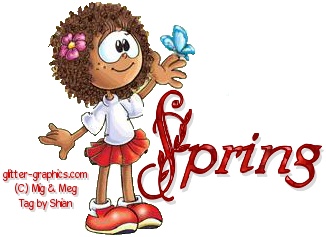 SPRING, TOON, GIRL, SEASONAL, TEXT