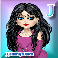 Brunette with blue eyes - J