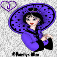 Lady with purple parasol - J