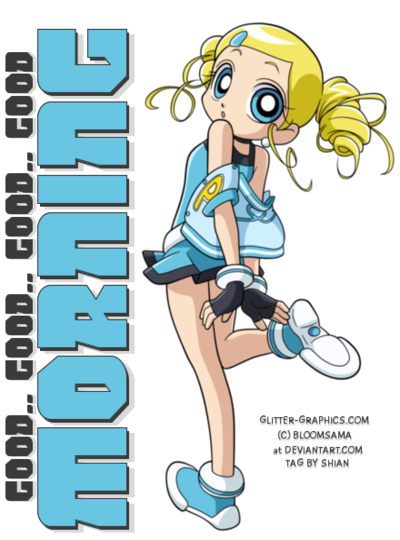 GOOD MORNING, CHEERLEADER, CARTOON, TEXT